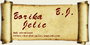 Borika Jelić vizit kartica